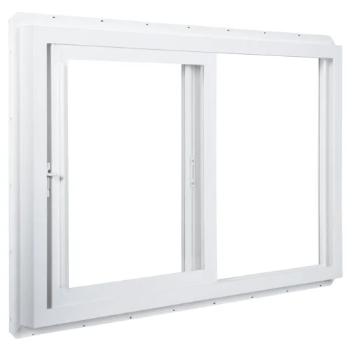 Ventana PVC 100x100 cm monolítico blanco corredera